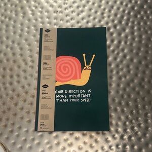 NWT Inspirational Snail lined lay-flat notebook